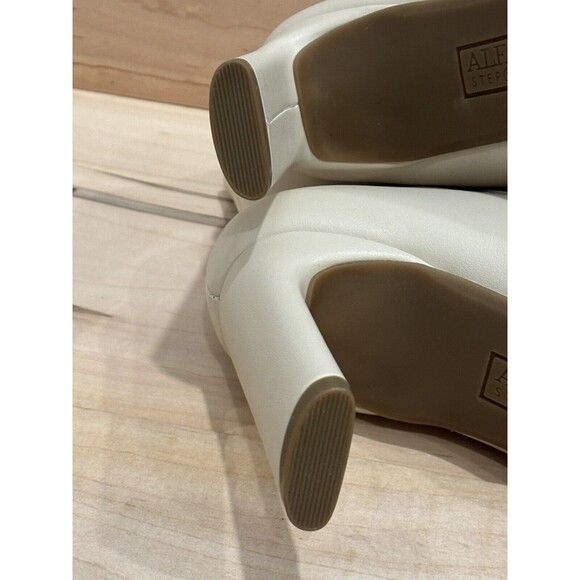 Alfani Women Terrie Zipper Square Toe Slender Stiletto Booties Bone/Cream - Picture 6 of 6